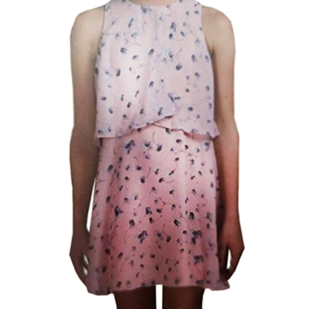 New  BCBGirls Sleeveless Dress Floral Pink12